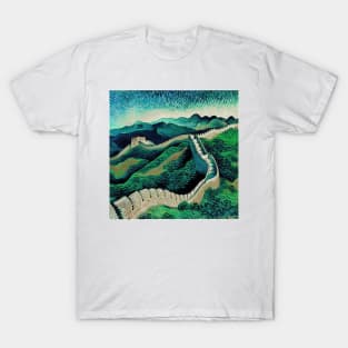 The Great Wall of China in Van Gogh's style T-Shirt